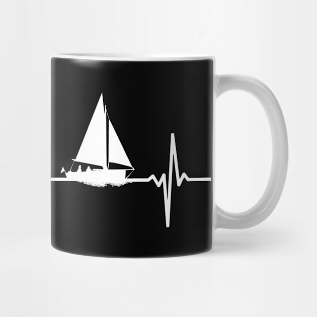 Sailing Heartbeat Gift For Sailors & Skippers by OceanRadar